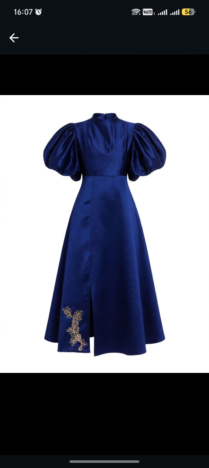 Satin embroidery dress