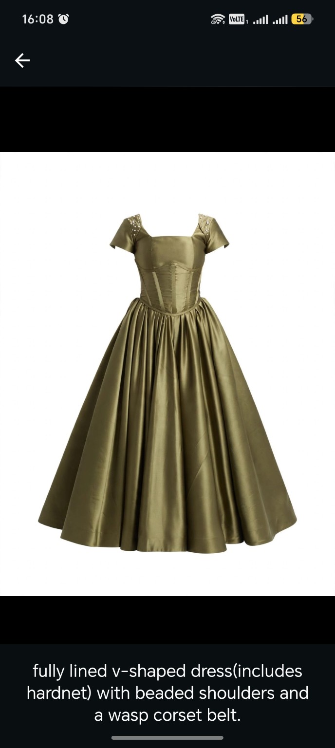 V-shaped royalty dress
